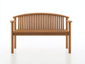 Bancos de jardín de madera maciza 140x55x88 cm - natural - respaldo curvo de listones
