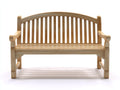 Bancos de jardín de madera maciza 170x65x92 cm - madera natural - respaldo arqueado