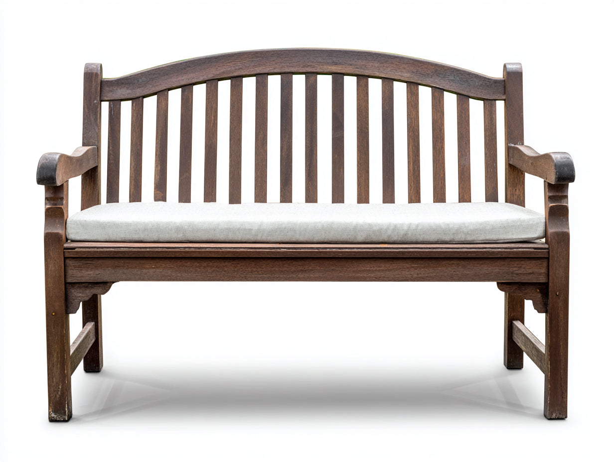Bancos de jardín de madera 128x63x94 cm marrón oscuro para terraza diseño clásico