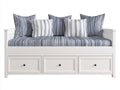 Sofás cama de madera manufacturada 205x88x86 cm - blanco-azul-negro - 3 cajones
