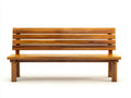 Bancos de jardín de madera maciza 160x58x82 cm - madera natural - respaldo de listones horizontales