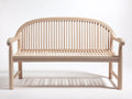 Bancos de jardín de madera maciza 160x62x89 cm - madera natural - respaldo curvo con listones