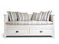 Sofás cama de madera manufacturada 198x88x82 cm - blanco-azul-negro - 2 cajones