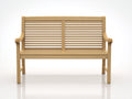 Bancos de jardín de madera maciza 150x56x88 cm - natural - respaldo horizontal de listones