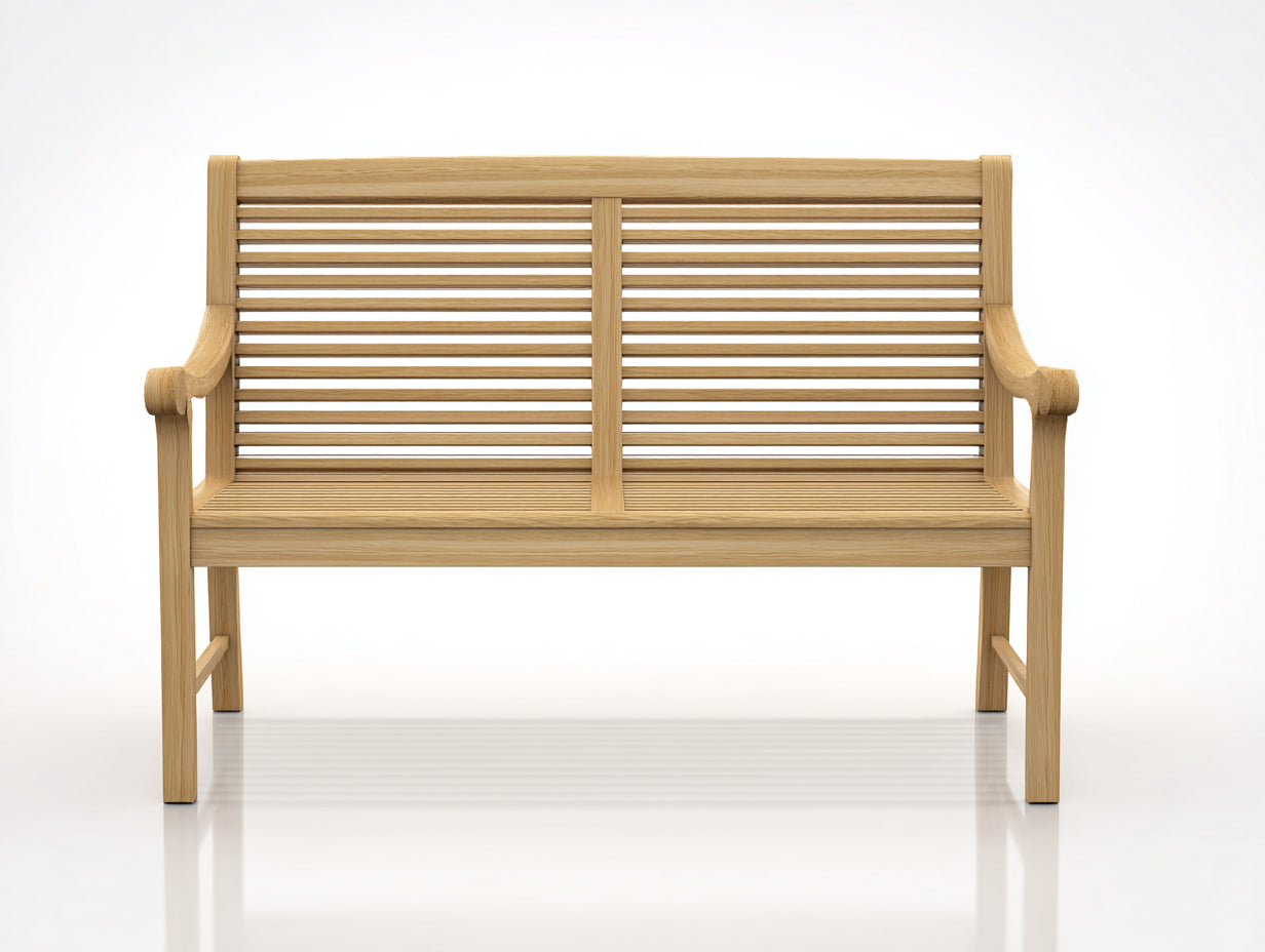 Bancos de jardín de madera maciza 150x56x88 cm - natural - respaldo horizontal de listones