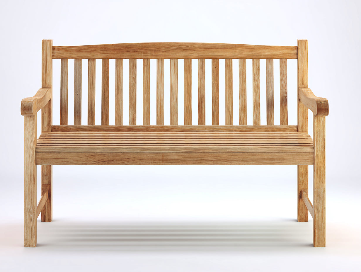 Bancos de jardín de madera maciza 168x63x88 cm - madera natural - respaldo recto con listones