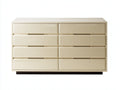 Cómodas con 8 cajones 145x42x80 cm crema para dormitorio diseño contemporáneo